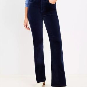 LOFT Deep Space Blue Slim Flare Pants